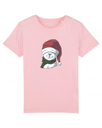 Santa Cat Cotton Pink