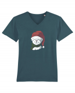 Santa Cat Tricou mânecă scurtă guler V Bărbat Presenter