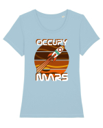 OCCUPY MARS Tricou mânecă scurtă guler larg fitted Damă Expresser
