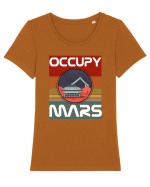 OCCUPY MARS Tricou mânecă scurtă guler larg fitted Damă Expresser
