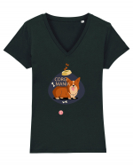 Corgi Mania Tricou mânecă scurtă guler V Damă Evoker