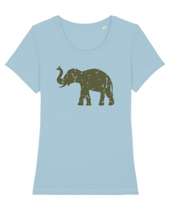 Camo Elephant Sky Blue