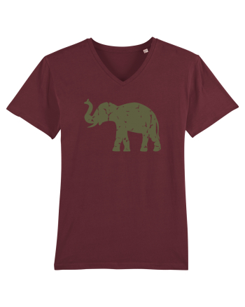 Camo Elephant Burgundy