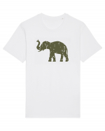 Camo Elephant Tricou mânecă scurtă Unisex Rocker