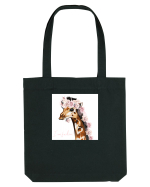 Giraffe with Roses Sacoșă textilă