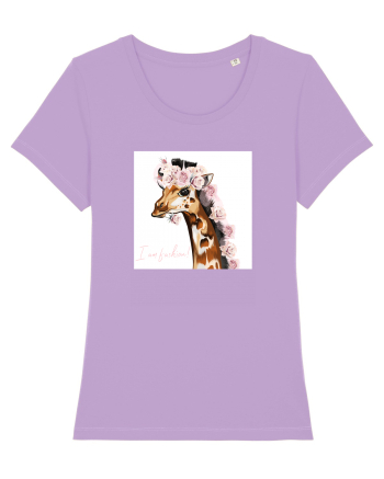 Giraffe with Roses Lavender Dawn