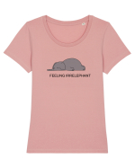 Feeling Irrelephant Tricou mânecă scurtă guler larg fitted Damă Expresser