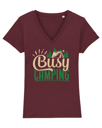 Busy camping Burgundy