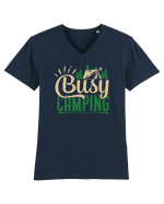 Busy camping Tricou mânecă scurtă guler V Bărbat Presenter