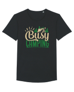 Busy camping Tricou mânecă scurtă guler larg Bărbat Skater