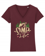Camp life Tricou mânecă scurtă guler V Damă Evoker