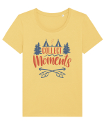 Collect moments Tricou mânecă scurtă guler larg fitted Damă Expresser
