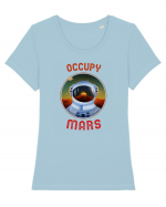 OCCUPY MARS Tricou mânecă scurtă guler larg fitted Damă Expresser