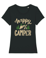Happy camper Tricou mânecă scurtă guler larg fitted Damă Expresser