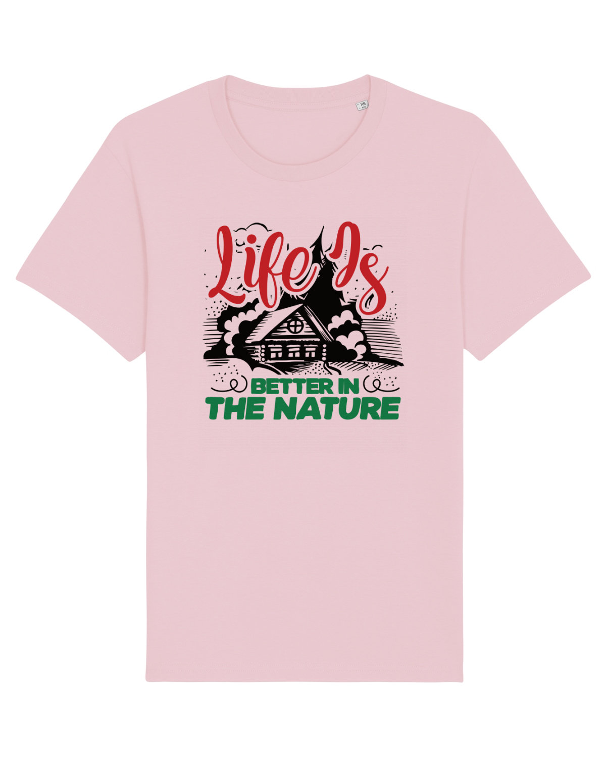 Tricou mânecă scurtă Unisex Rocker Cotton Pink