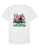 Life is better in the nature Tricou mânecă scurtă guler larg Bărbat Skater