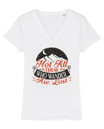 Not all those who wander are lost Tricou mânecă scurtă guler V Damă Evoker