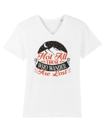 Not all those who wander are lost Tricou mânecă scurtă guler V Bărbat Presenter