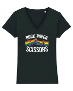 Rock Paper Scissors Tricou mânecă scurtă guler V Damă Evoker