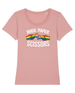 Rock Paper Scissors Tricou mânecă scurtă guler larg fitted Damă Expresser