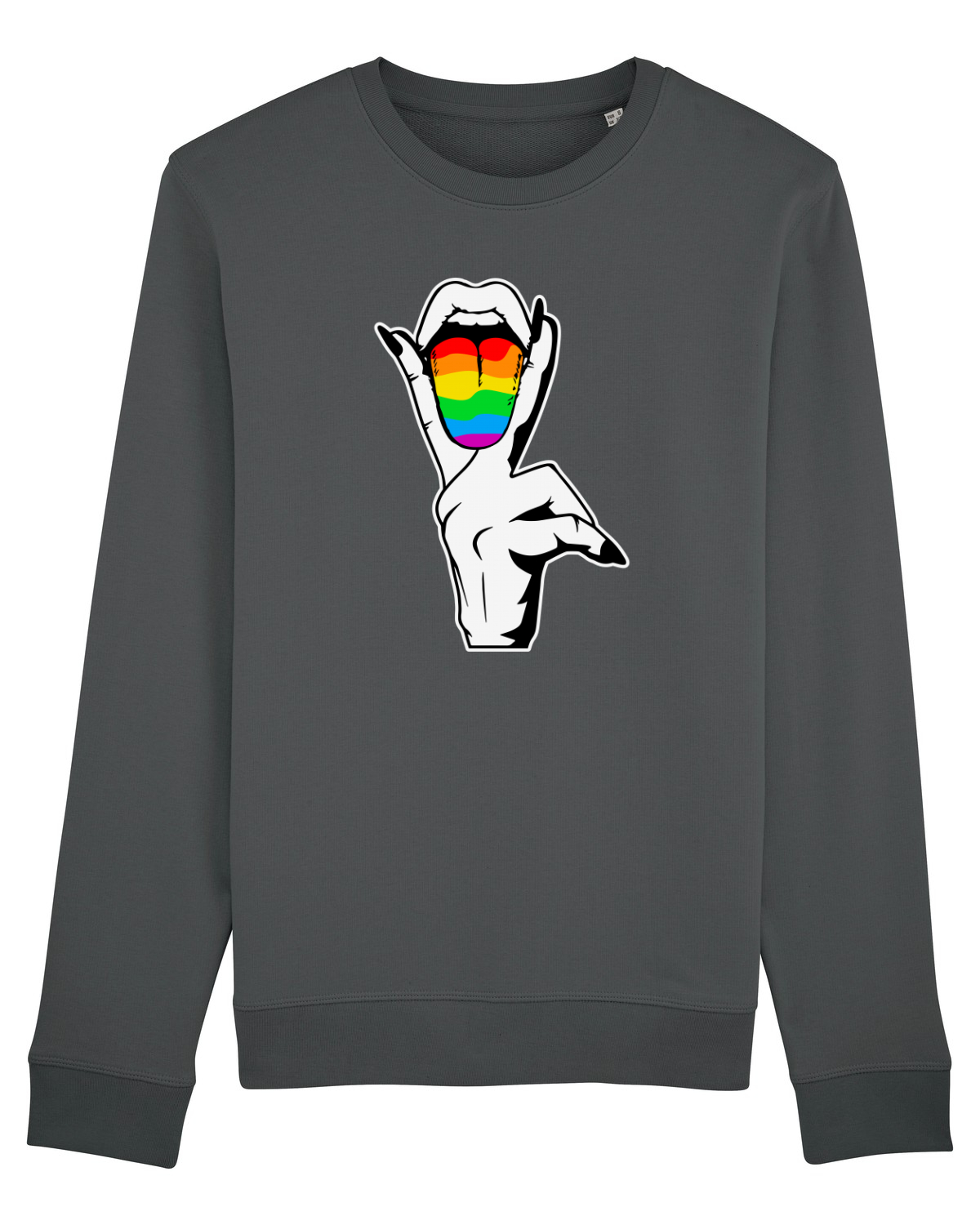 Bluză mânecă lungă Unisex Rise Anthracite