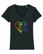 Be Kind LGBT Tricou mânecă scurtă guler V Damă Evoker