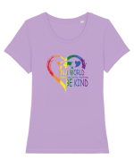 Be Kind LGBT Tricou mânecă scurtă guler larg fitted Damă Expresser
