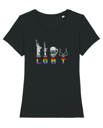 Liberty, Guns, Beer, Tits Black