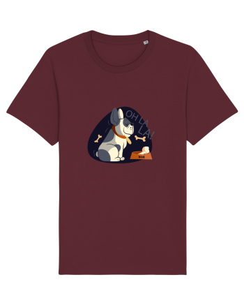 Oh La La French Bulldog Burgundy