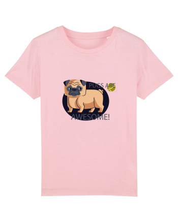 Pugs Are Awesome Cotton Pink