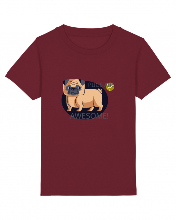 Pugs Are Awesome Burgundy