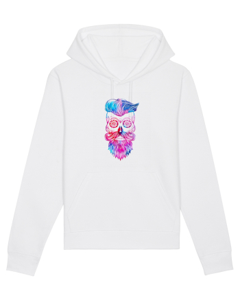 Funky Hipster Skull White