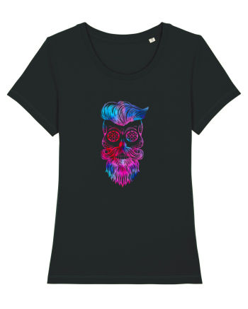 Funky Hipster Skull Black