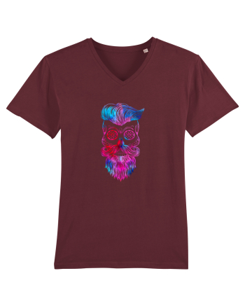 Funky Hipster Skull Burgundy