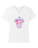 Funky Her Skull Tricou mânecă scurtă guler V Bărbat Presenter