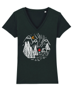 Foc de Tabară Tricou mânecă scurtă guler V Damă Evoker