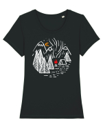Foc de Tabară Tricou mânecă scurtă guler larg fitted Damă Expresser