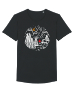 Foc de Tabară Tricou mânecă scurtă guler larg Bărbat Skater