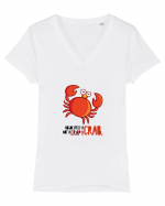 Absolutely A Crab, Not A Crap! Tricou mânecă scurtă guler V Damă Evoker