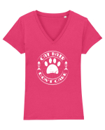 Cat Hair Don't Care Tricou mânecă scurtă guler V Damă Evoker