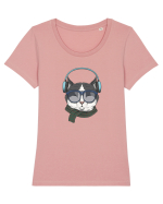 Cat Music Tricou mânecă scurtă guler larg fitted Damă Expresser