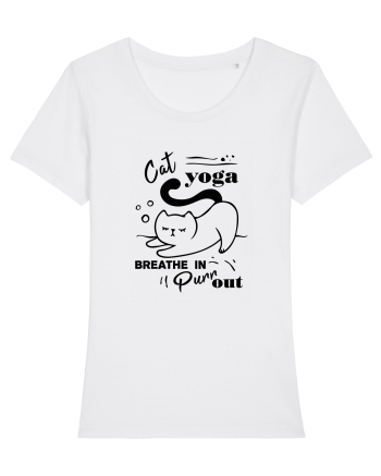 Cat Yoga White