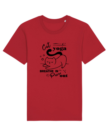 Cat Yoga Red