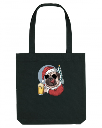 Cool Christmas Pug Black