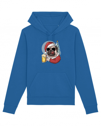 Cool Christmas Pug Royal Blue