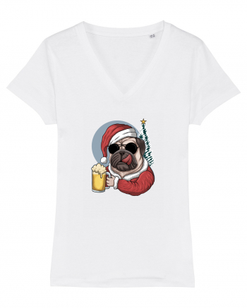 Cool Christmas Pug White