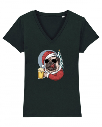 Cool Christmas Pug Black