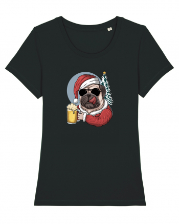 Cool Christmas Pug Black