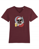 Cool Christmas Pug Tricou mânecă scurtă guler V Bărbat Presenter