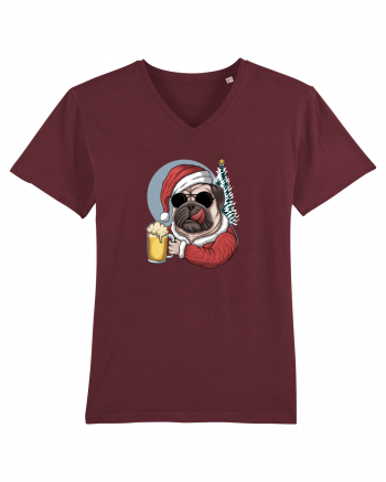 Cool Christmas Pug Burgundy